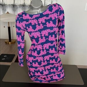 Lilly Pulitzer Vibrant Pink and Navy Dress